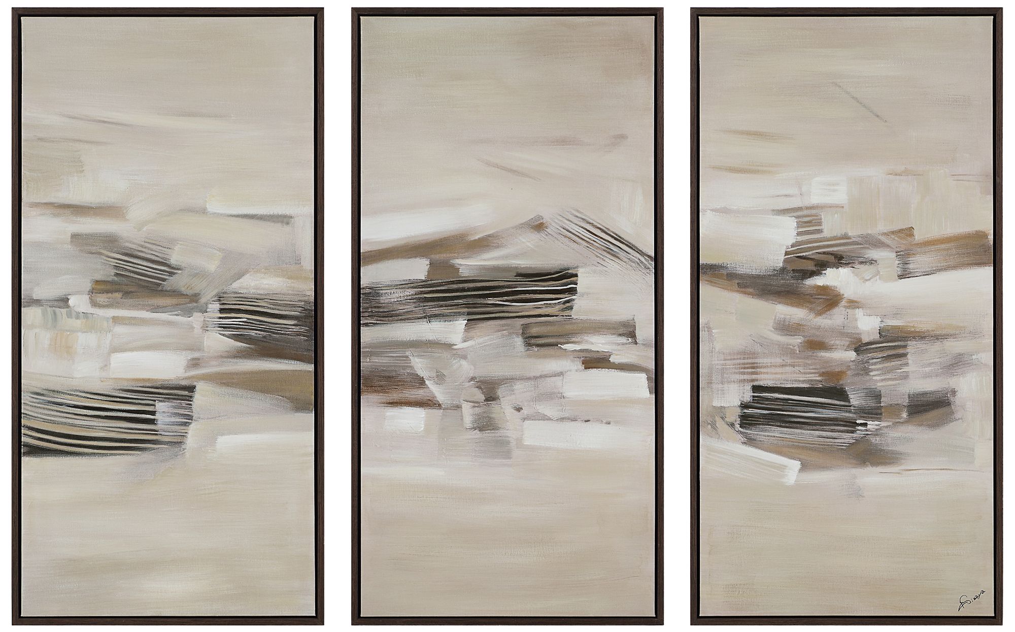 Image 2 Lux 40" H x 20" W Canvas Art, (3 Piece Set)