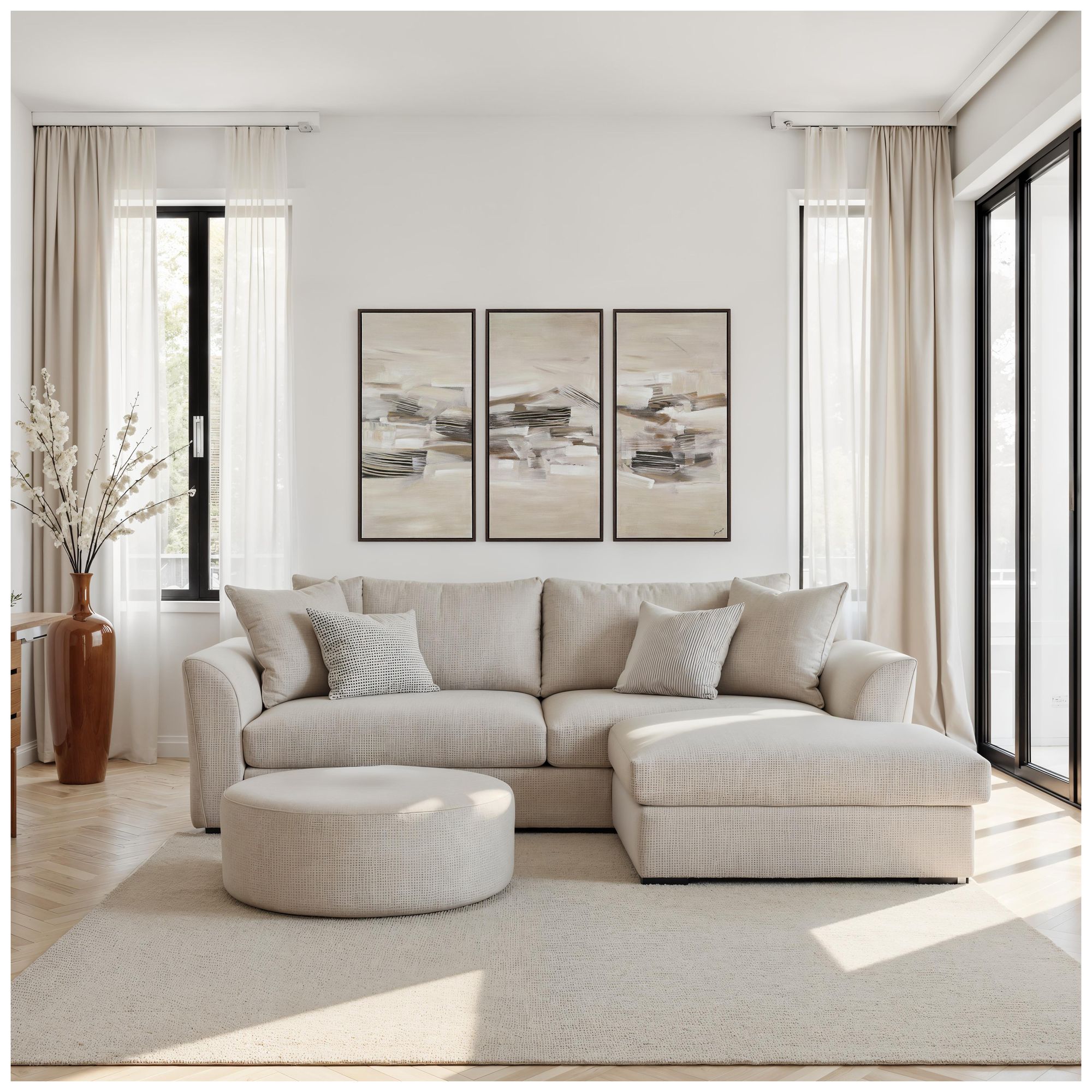 Image 4 Lux 40" H x 20" W Canvas Art, (3 Piece Set) more views