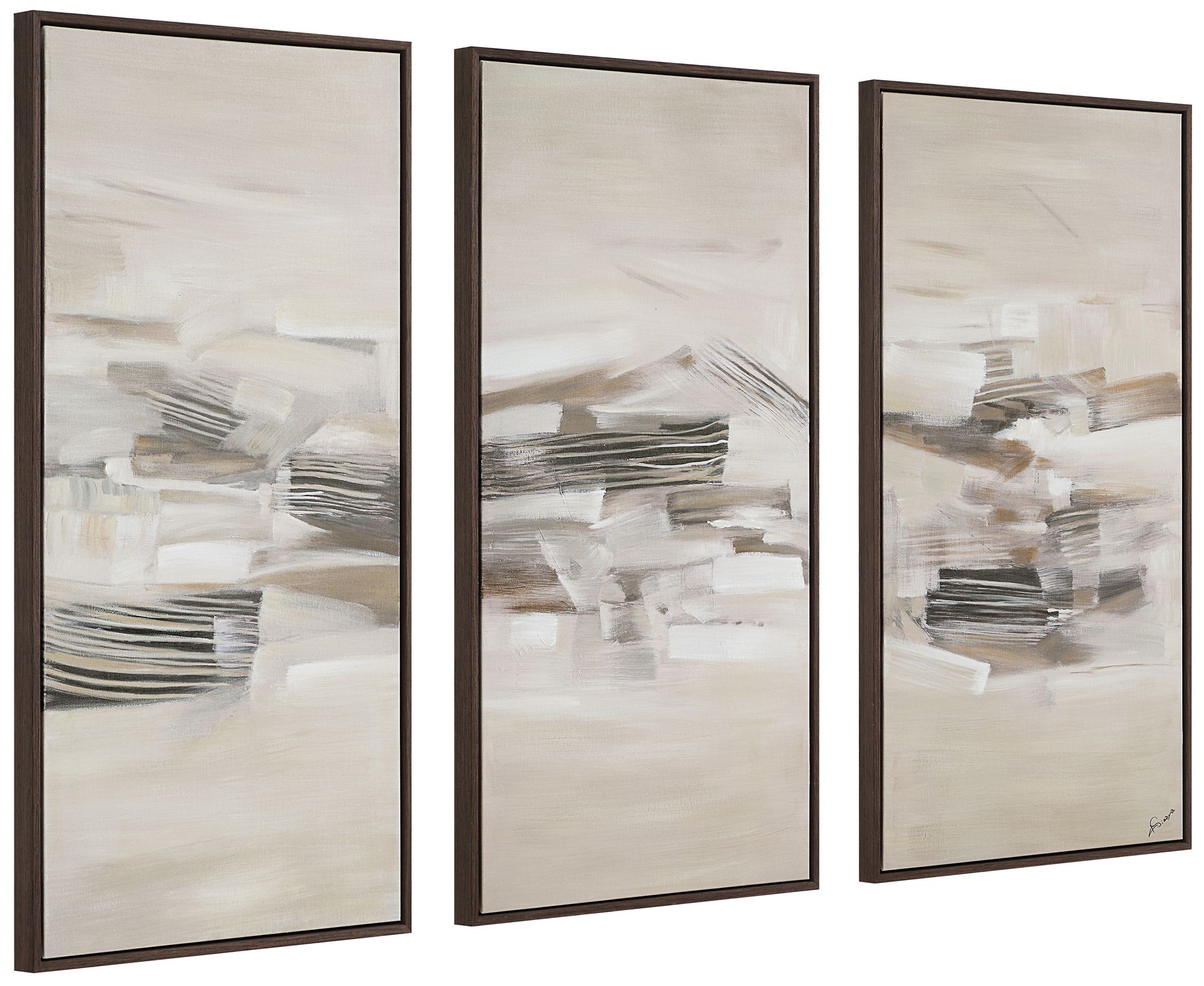 Lux 40" H x 20" W Canvas Art, (3 Piece Set)