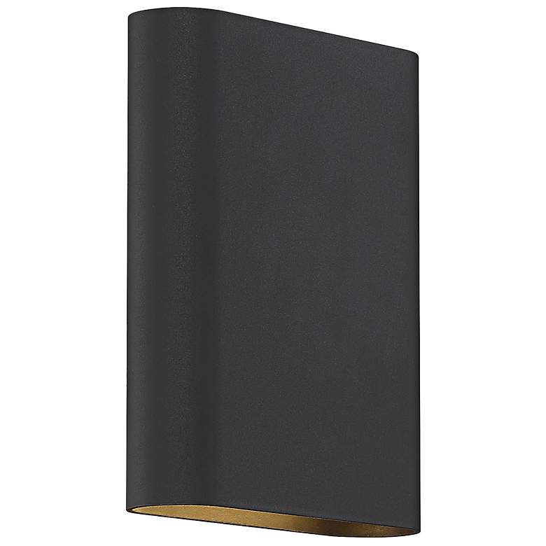 Image 2 Lux 8" High Black Bi-Directional 2-Light LED Wall Sconce