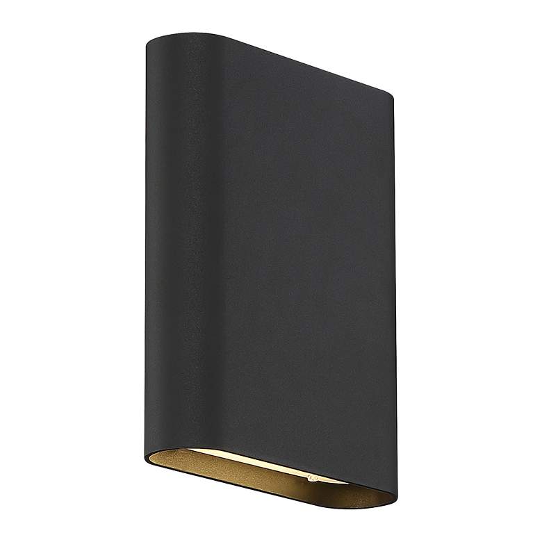 Image 5 Lux 8" High Black Bi-Directional 2-Light LED Wall Sconce more views