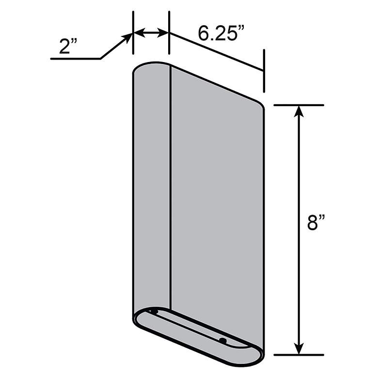 Image 6 Lux 8" High Satin 120V Bi-Directional Wall Sconce more views