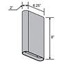 6_Lux 8" High Satin 120V Bi-Directional Wall Sconce more views