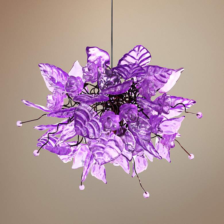 Image 1 Lux Collection 10 inch Wide Lavender Frost Pendant