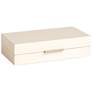 Luxe 10" Wide Ivory Decorative Organizer Box