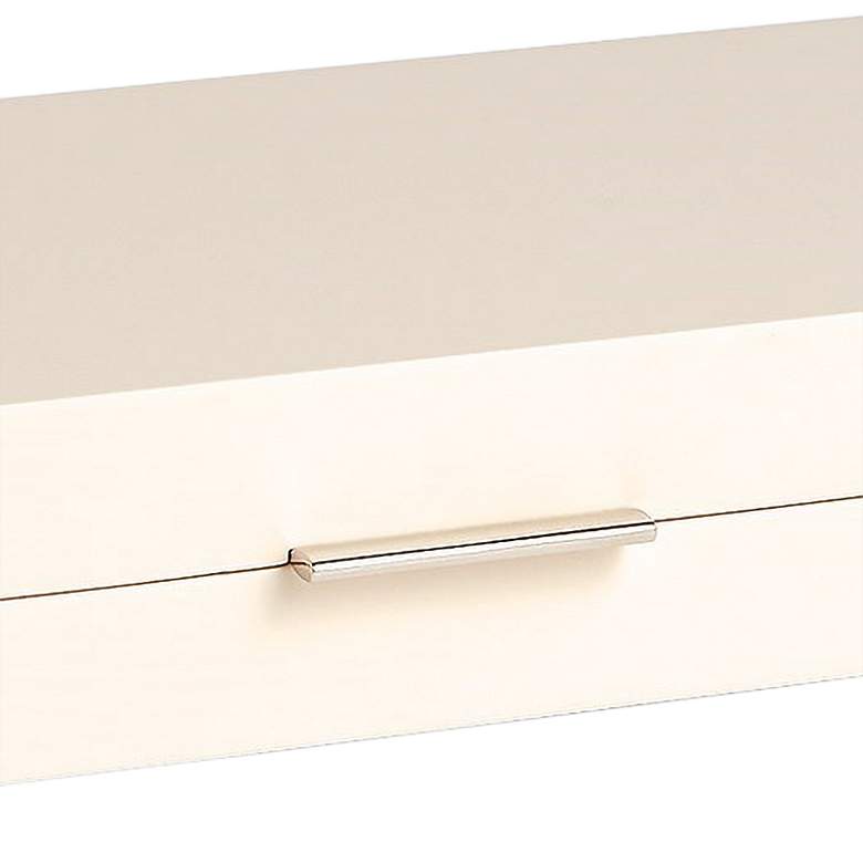 Image 2 Luxe 14" Wide Ivory Decorative Organizer Box more views