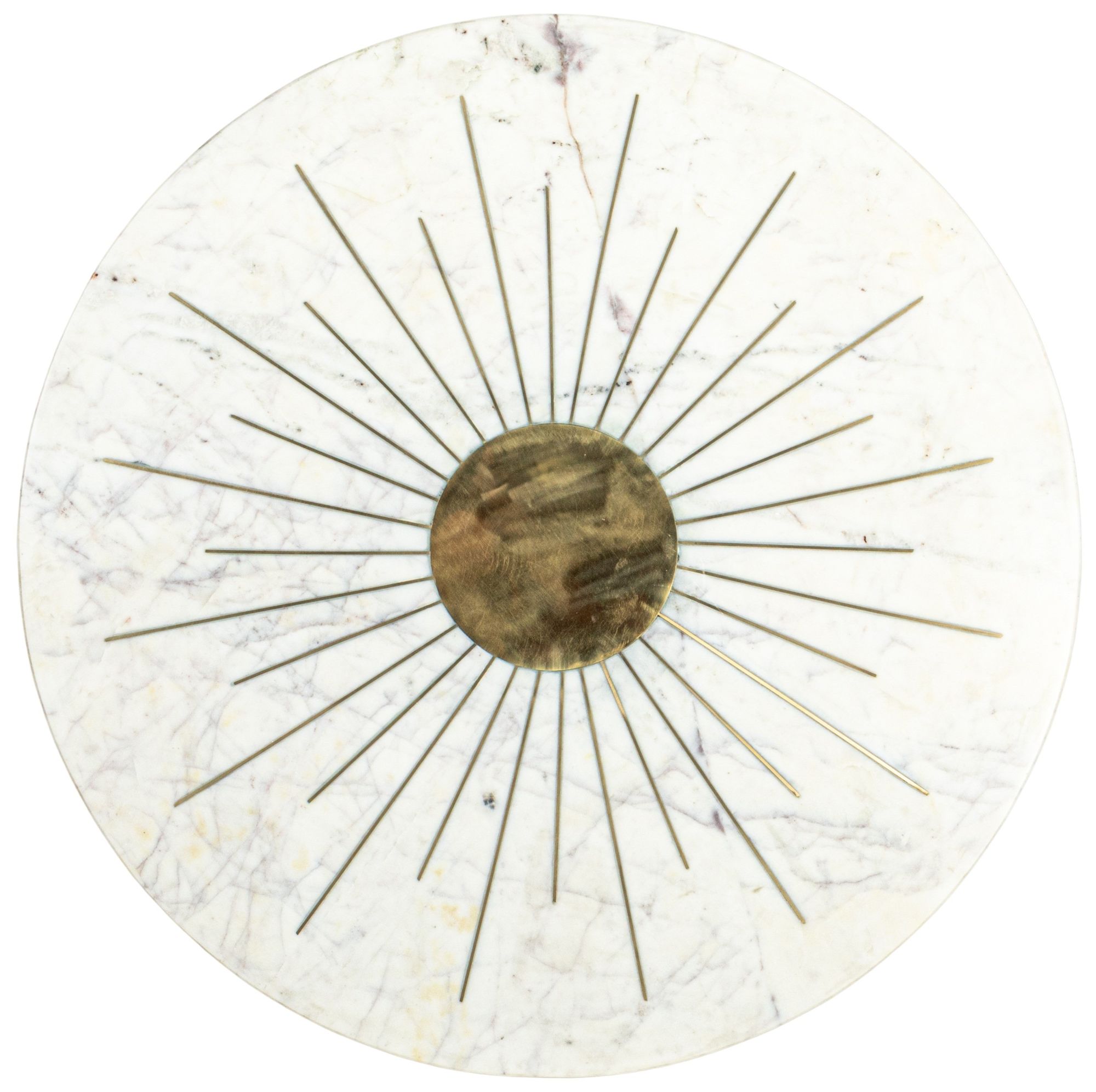 Image 5 Luxe Aluminum and Marble CoffeeTable, Gold more views