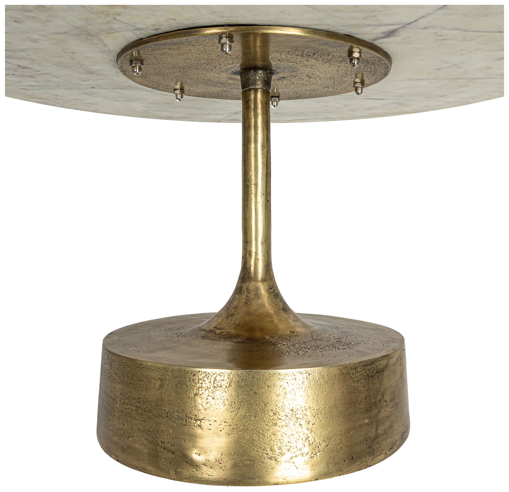 Image 6 Luxe Aluminum and Marble CoffeeTable, Gold more views