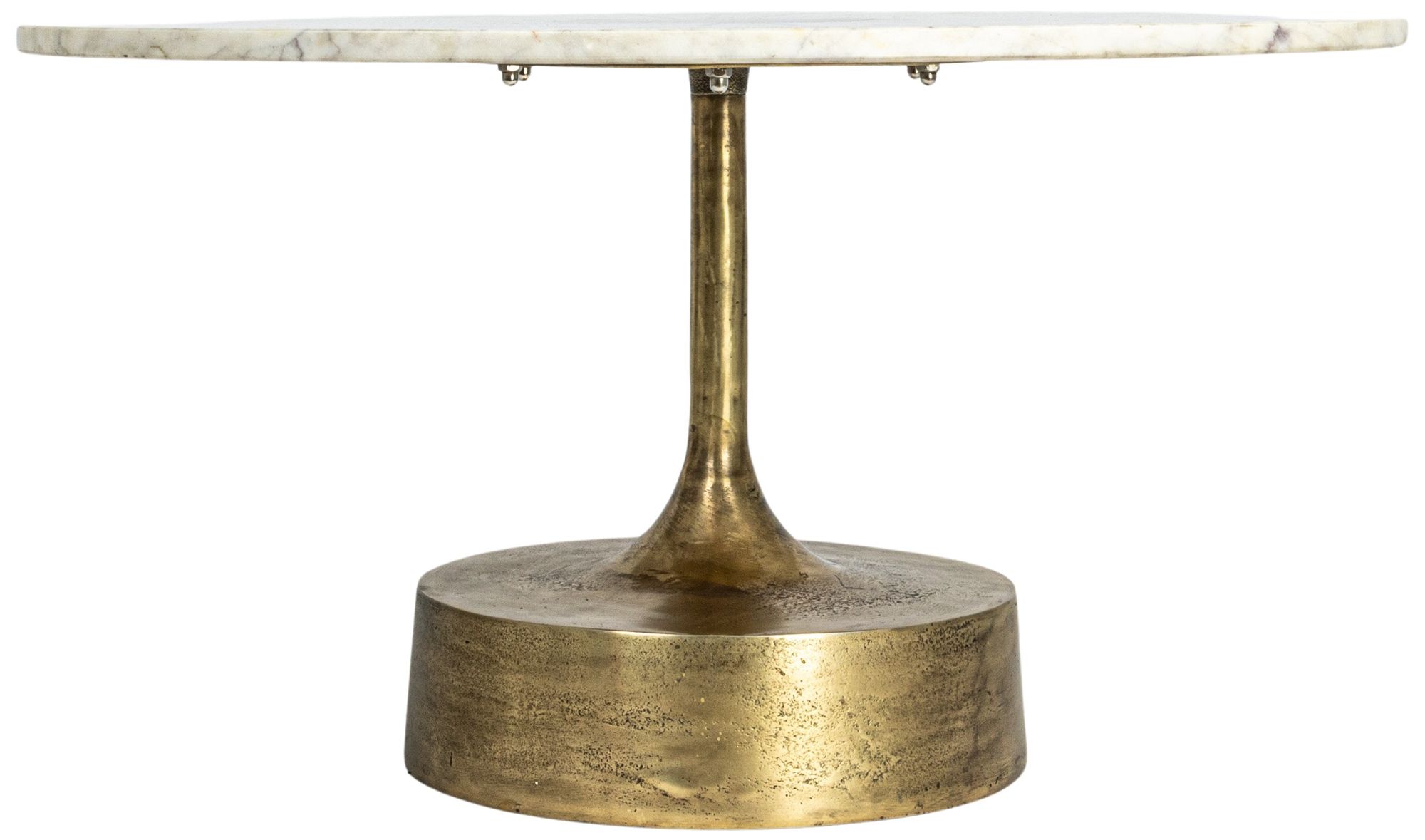 Image 7 Luxe Aluminum and Marble CoffeeTable, Gold more views