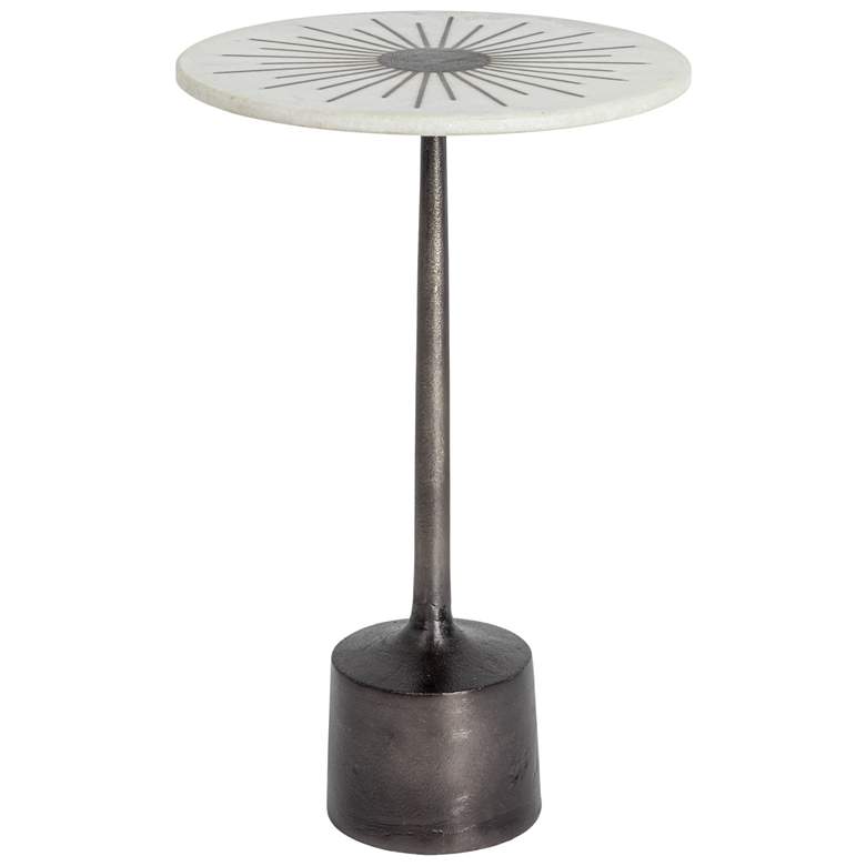 Image 2 Luxe Aluminum and Marble Martini Table, Black