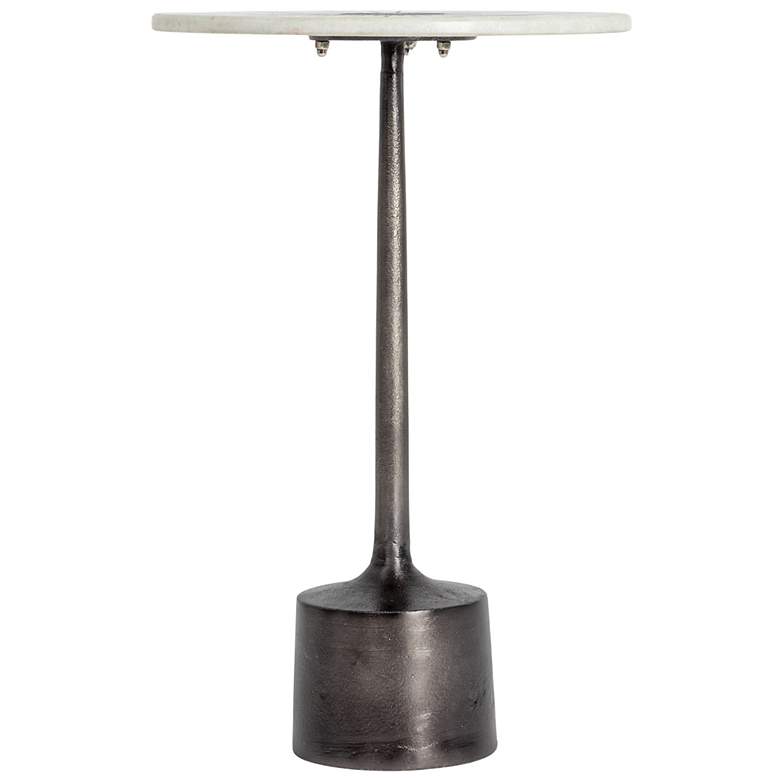 Image 4 Luxe Aluminum and Marble Martini Table, Black more views
