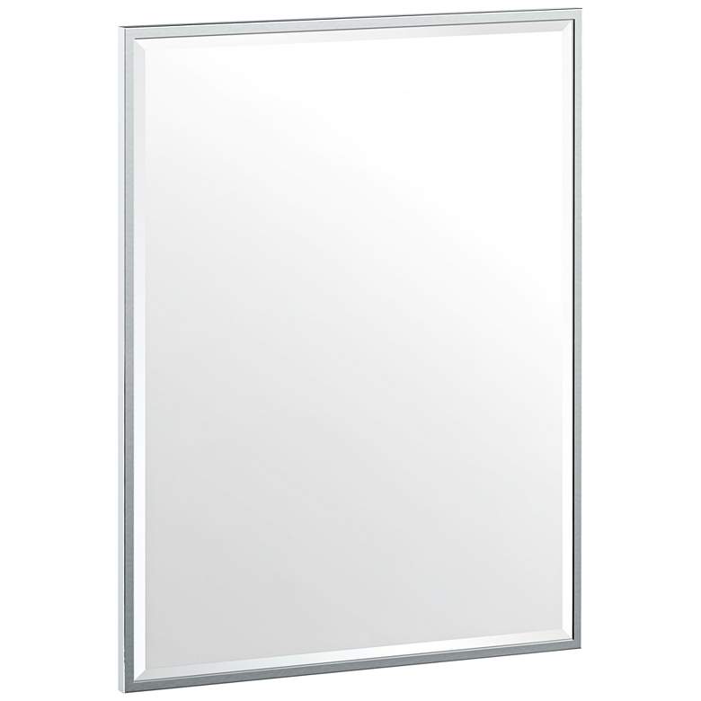Image 2 Luxe Chrome 24 1/2" x 32 1/2" Flush Mount Wall Mirror