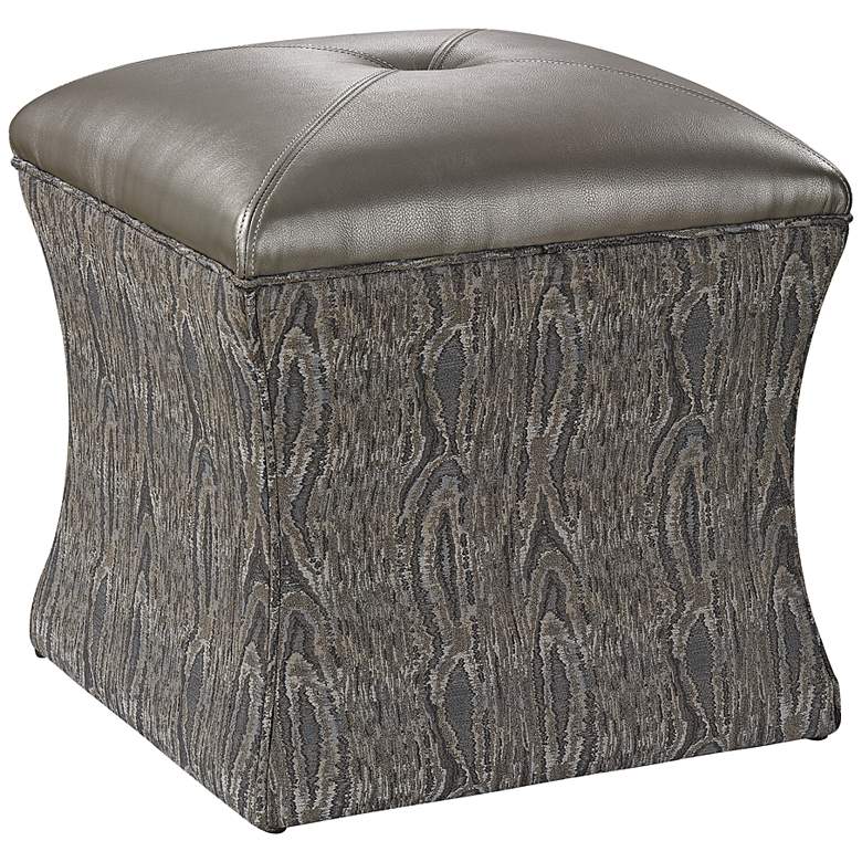 Image 1 Luxe Collection French Gray Upholstered Ottoman