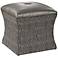 Luxe Collection French Gray Upholstered Ottoman