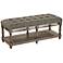 Luxe Collection French Moss Tufted Upholstered Bench