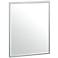 Luxe Flush Mount Chrome 20 1/2" x 25" Framed Wall Mirror