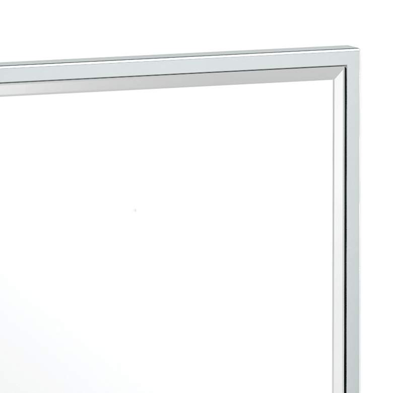 Image 2 Luxe Flush Mount Chrome 20 1/2 inch x 25 inch Framed Wall Mirror more views