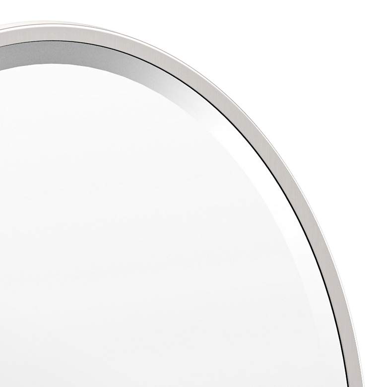 Image 2 Luxe Flush Mount Nickel 20 1/2" x 27 1/2" Framed Wall Mirror more views