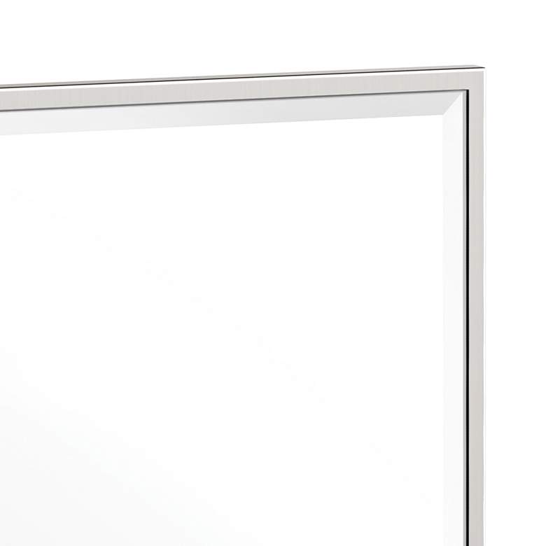 Image 2 Luxe Flush Mount Nickel 24 1/2" x 32 1/2" Framed Wall Mirror more views