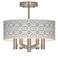 Luxe Tile Ava 5-Light Nickel Ceiling Light