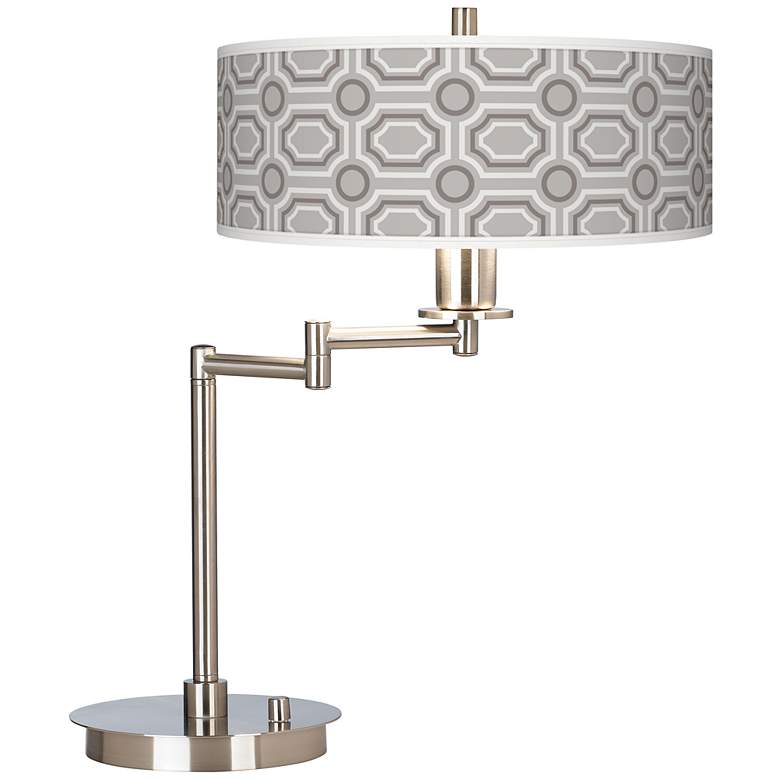 Image 1 Luxe Tile Giclee CFL Swing Arm Desk Lamp