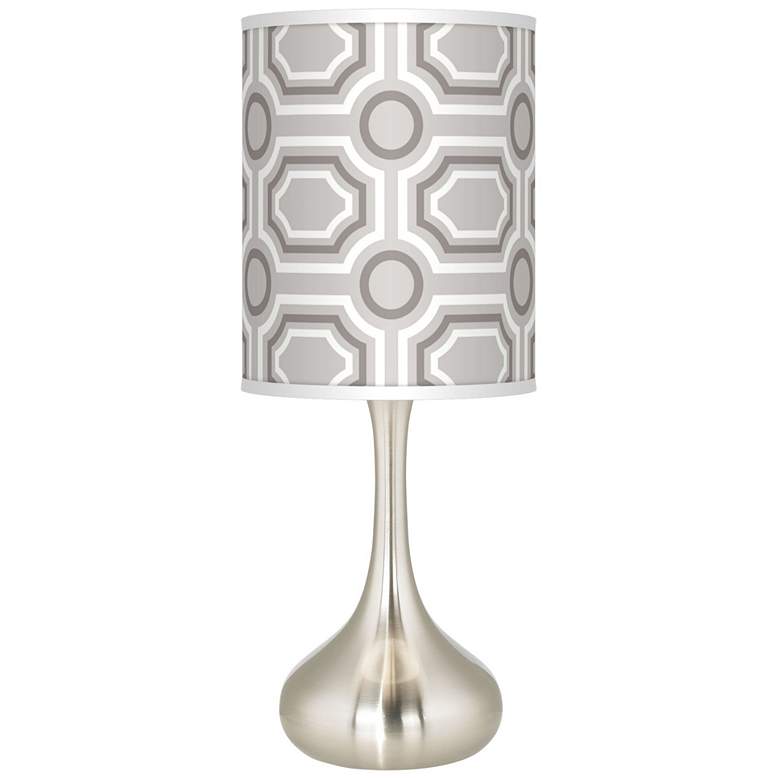 Image 2 Luxe Tile Giclee Droplet Table Lamp