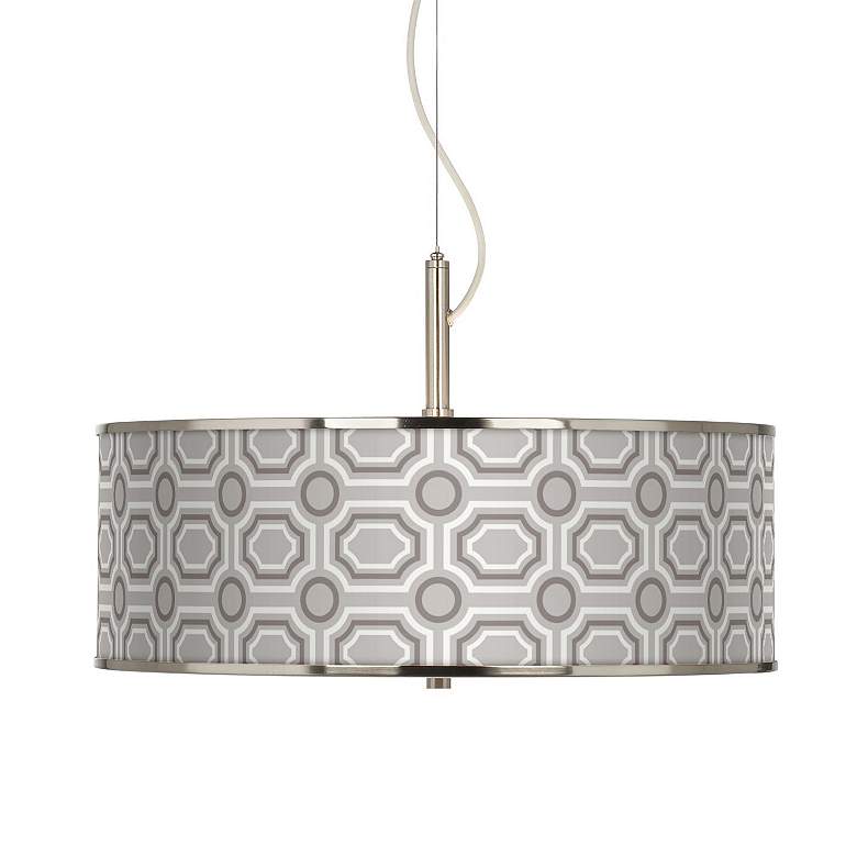 Image 1 Luxe Tile Giclee Glow 20 inch Wide Pendant Light