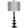 Luxe Tile Giclee Paley Black Table Lamp