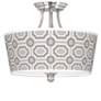 Luxe Tile Tapered Drum Giclee Ceiling Light