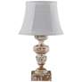 Luxembourg 14" High Distressed White Accent Table Lamp