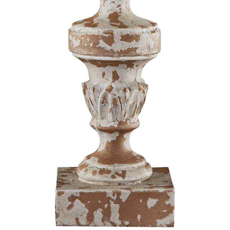 Image 3 Luxembourg 14 inch High Distressed White Accent Table Lamp more views