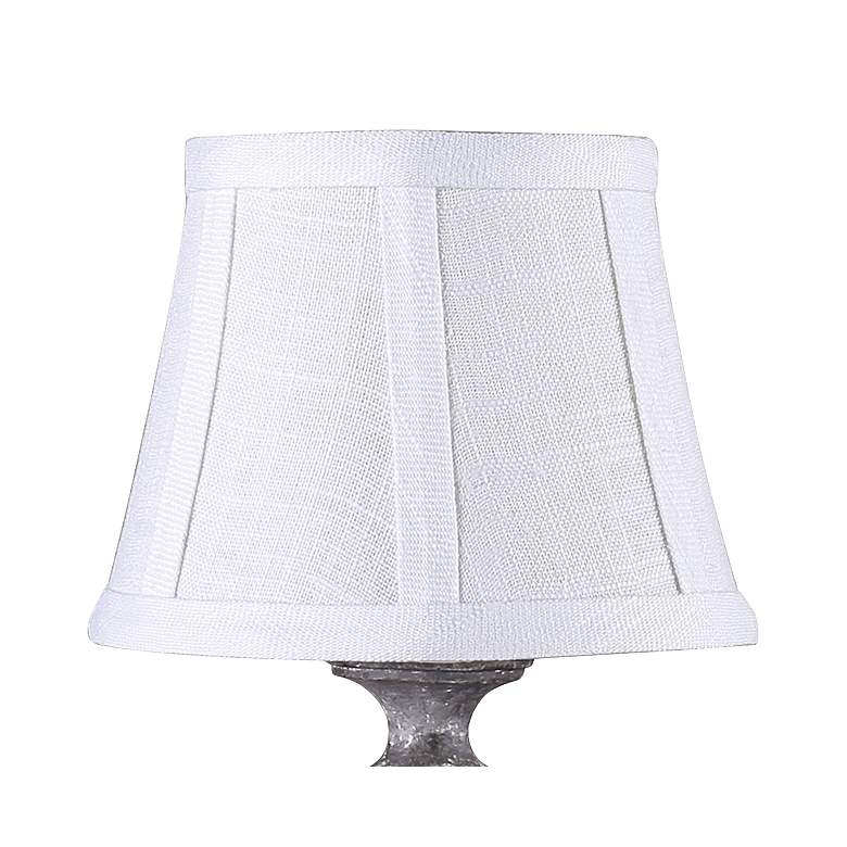 Image 2 Luxemburg 12 inch High Light Gray Pedestal Accent Table Lamp more views