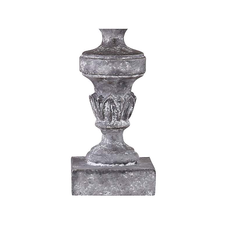 Image 3 Luxemburg 12 inch High Light Gray Pedestal Accent Table Lamp more views