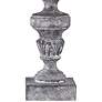 Luxemburg 12" High Light Gray Pedestal Accent Table Lamp