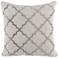 Luxi Gray and Natural Trellis 22" Square Decorative Pillow