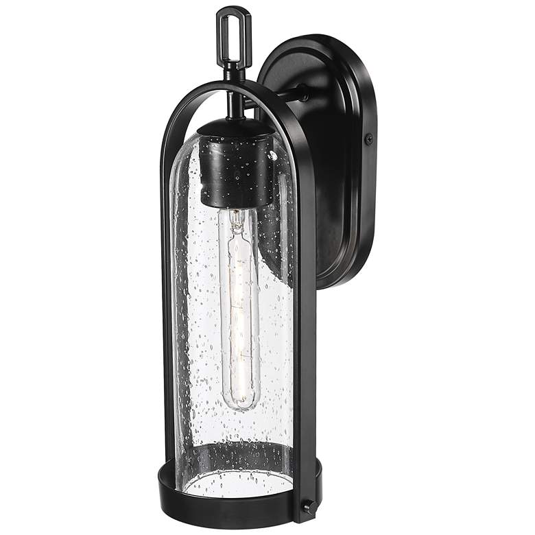 Image 1 Luxio 15.25" High 1-Light Outdoor Wall Sconce in Powder Coated Black