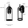 7_Luxio 15.25" High 1-Light Outdoor Wall Sconce in Powder Coated Black more views