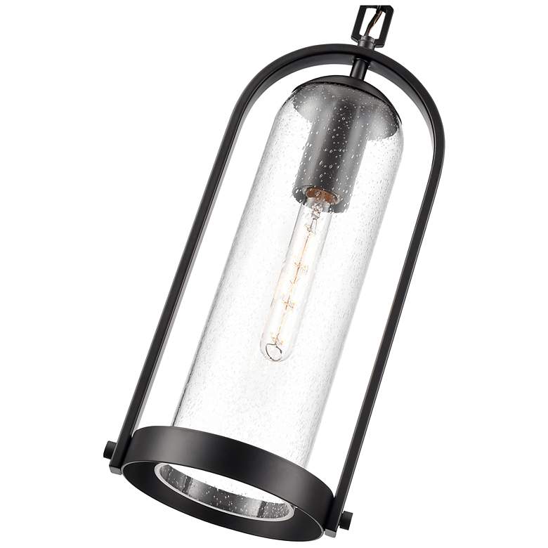 Image 3 Luxio 8.25" Wide 1-Light Outdoor Hanging Lantern in Powder Coated Black more views