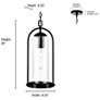 7_Luxio 8.25" Wide 1-Light Outdoor Hanging Lantern in Powder Coated Black more views