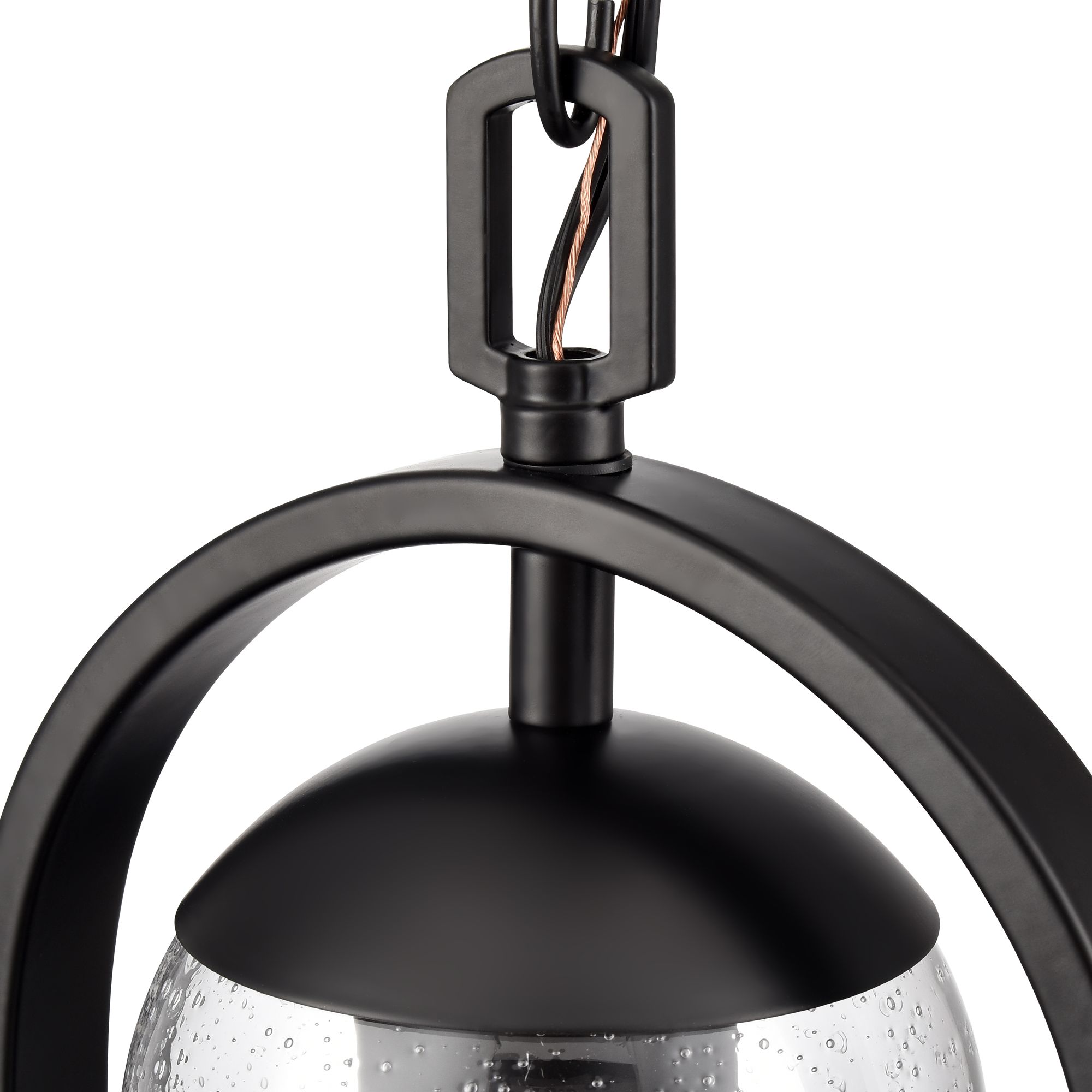 Image 5 Luxio 8.25" Wide Outdoor Hanging Lantern in Powder Coated Black more views