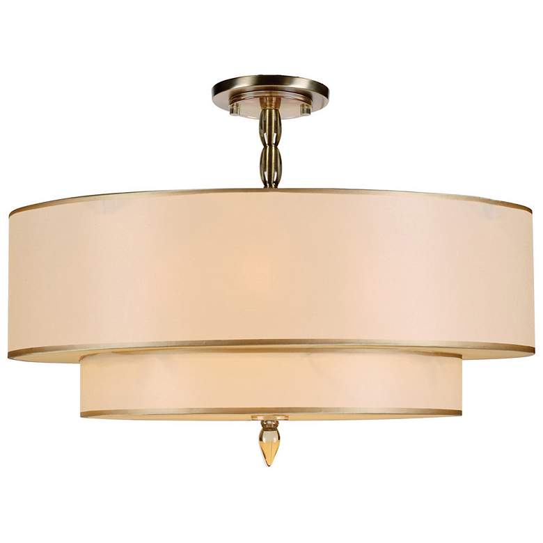 Image 1 Luxo 5 Light Brass Semi-Flush