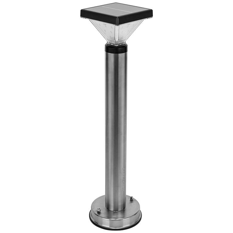 Image 1 Luxor 20 1/4" High Stainless Steel Solar LED Bollard Light