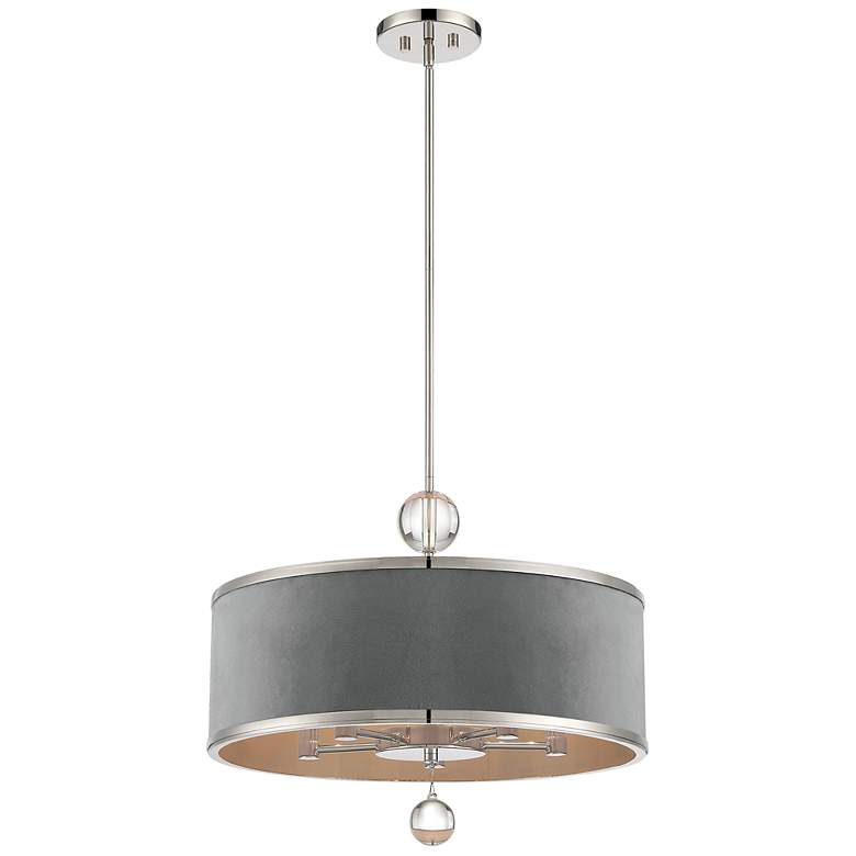 Image 1 Luxor 20" Wide Nickel Chandelier by Metropolitan