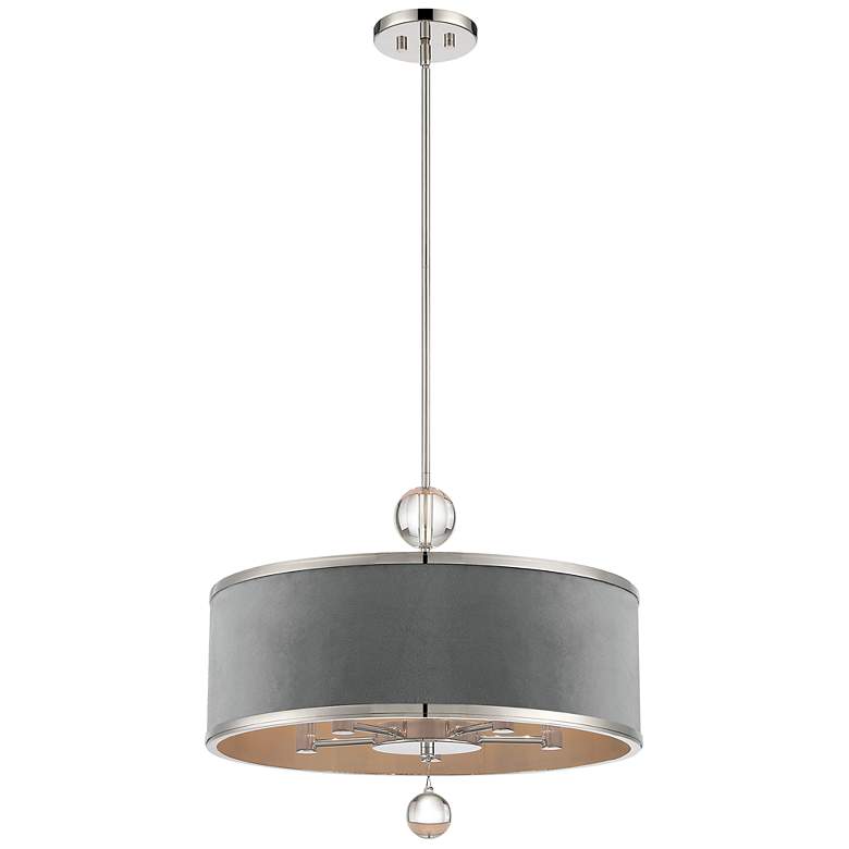 Image 1 Luxor 20 inch Wide Nickel Chandelier by Metropolitan