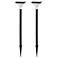 Luxor 22 3/4" High Black Solar LED Path Light Set of 2