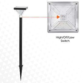 Image5 of Luxor 22 3/4" High Black Solar LED Path Light Set of 2 more views