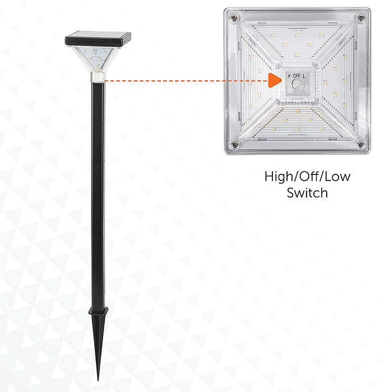 Image 5 Luxor 22 3/4" High Black Solar LED Path Light Set of 2 more views