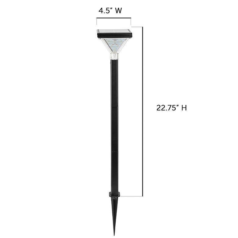 Image 7 Luxor 22 3/4" High Black Solar LED Path Light Set of 2 more views