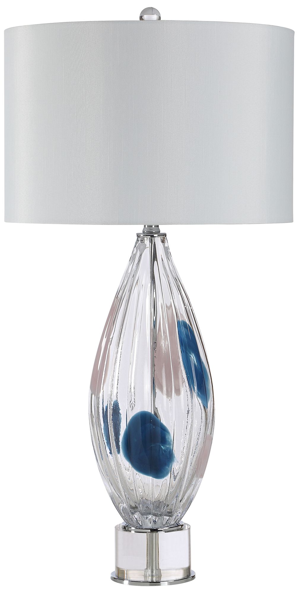 Image 2 Luxor 30.0" Height Table Lamps, Clear And Blue more views