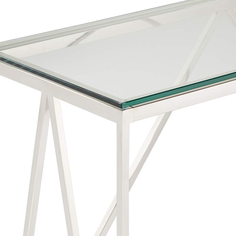 Image 3 Luxor 47 1/4" Wide Chrome and Glass Modern Console Table more views